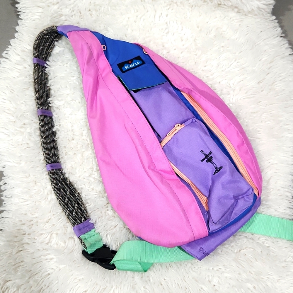 Kavu Pink and Purple Crossbody Bag